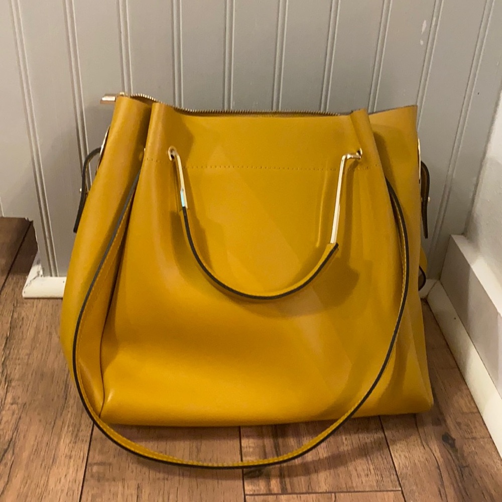Mustard colored Italian handbag